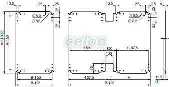 Pla75(57)Placa Montaj Poliester NSYPMA75 - Schneider Electric, Alte Produse, Schneider Electric, Accesorii tablouri și cofrete universale, Schneider Electric