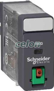 Zelio RXG Interfész relé, 1CO, 10A, 24VAC, tesztgomb, Automatizálás és vezérlés, PLC és egyéb vezérlők, Vezérlőmodulok - Zelio Logic, Schneider Electric