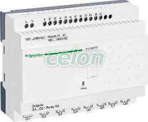 Zelio Logic programozható relé, kompakt, kijelző nélkül, 12 DI, 8 DO relés, 230 VAC, Automatizálás és vezérlés, PLC és egyéb vezérlők, Vezérlőmodulok - Zelio Logic, Schneider Electric
