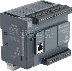 Modicon M221 gépvezérlő PLC, 24 I/O, tranzisztor (source) kimenet, RS232/RS485, 24 VDC, Automatizálás és vezérlés, PLC és egyéb vezérlők, Modicon, Schneider Electric