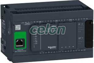 Modicon M241 gépvezérlő PLC, 24 I/O, tranzisztor (source) kimenet, RS232/RS485, RS485, Ethernet Modbus TCP/IP, 24 VDC, Automatizálás és vezérlés, PLC és egyéb vezérlők, Modicon, Schneider Electric