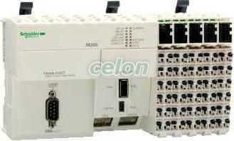 Modicon M258 gépvezérlő PLC, 42 I/O, tranzisztor (source) kimenet, RS232/RS485, Ethernet Modbus TCP/IP, CANopen, 24 VDC, Automatizálás és vezérlés, PLC és egyéb vezérlők, Modicon, Schneider Electric