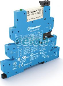 Interfaţă modulară cu releu electromecanic, tip MasterPLUS, circuit de suprimare a curentului rezidual - încorporat, borne cu surub, lăţime 6.2mm, alimentare 125Vc.a., 1C, 6A, AgNi 393131250060-Finder, Alte Produse, Finder, Interfete Modulare Cu Relee, Interfete Modulare Cu Relee Tip Master-Seria 39, Finder