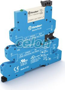 Interfaţă modulară cu releu electromecanic, tip MasterPLUS, borne Push-in, lăţime 6.2mm, alimentare 6Vc.a./c.c., 1C, 6A, AgNi 396100060060-Finder, Alte Produse, Finder, Interfete Modulare Cu Relee, Interfete Modulare Cu Relee Tip Master-Seria 39, Finder