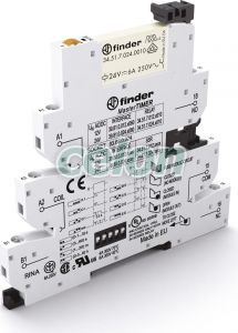 Interfaţă modulară cu releu electromecanic, tip MasterTIMER, circuit temporizare multifuncţiune încorporat, borne cu şurub, lăţime 6.2mm, alimentare 12Vc.a./c.c., 1C, 6A 398100120060-Finder, Alte Produse, Finder, Interfete Modulare Cu Relee, Interfete Modulare Cu Relee Tip Master-Seria 39, Finder