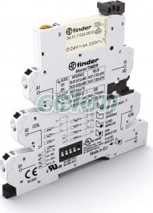 Interfaţă modulară cu releu electromecanic, tip MasterTIMER, circuit temporizare multifuncţiune încorporat, borne Push-in, lăţime 6.2mm, alimentare 12Vc.a./c.c., 1C, 6A 399100120060-Finder, Alte Produse, Finder, Interfete Modulare Cu Relee, Interfete Modulare Cu Relee Tip Master-Seria 39, Finder