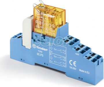 Interfaţă modulară cu releu electromecanic, borne Push-in, lăţime 15.8mm, cu clemă de prindere metalică, bobină sensibilă în c.c.(500mW), alimentare 12Vc.c., 1C, 16A, AgNi, LED+diodă 48P670120050SMA-Finder, Alte Produse, Finder, Interfete Modulare Cu Relee, Interfete Modulare Cu Relee -Seria 48, Finder