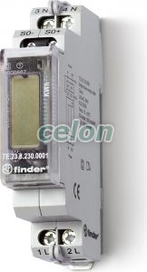 Contor monofazat de energie electrică, afisaj digital, putere activă, 5(32 - maxim)A, montare pe şină de 35mm, doar consum total 7E2382300001-Finder, Alte Produse, Finder, Relee De Supraveghere Si Temporizare, Contoare De Energie-Seria 7E, Finder