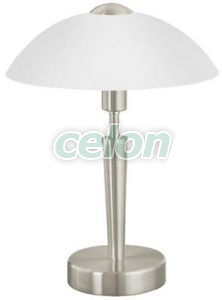 Asztali lámpa 1x60W E14 mag:35cm matt nikkel érintőkapcs. Solo1 85104 Eglo, Világítástechnika, Beltéri világítás, Asztali és olvasó lámpák, Eglo