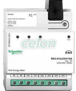 KNX fogyasztásmérő REG-K/3x230V/16A, Kapcsolók - Konnektorok, Merten kapcsolócsaládok, KNX intelligens épület rendszerek, Merten