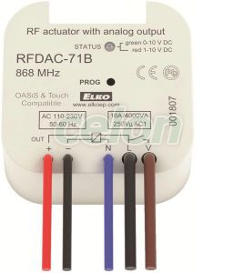 RFDAC-71 RFIO2 analóg aktor, Egyéb termékek, Elko Ep, iNELS RF Control >Wireless control, Fényerőszabályzók, Elko EP