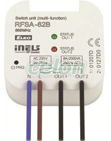 RF switching actuator, 2 channels, 6 functions RFSA-62B/24V -Elko Ep, Alte Produse, Elko Ep, iNELS RF Control >Wireless control, Întrerupătoare, Elko EP