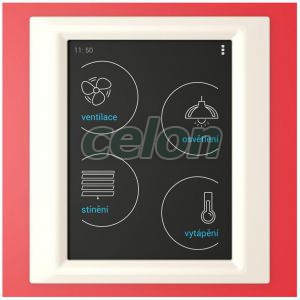 Wireless touch unit - for surface mounting RF Touch-W_red/pearly/light grey -Elko Ep, Alte Produse, Elko Ep, iNELS RF Control >Wireless control, Unități tactile de control fără fir RF Touch, Elko EP