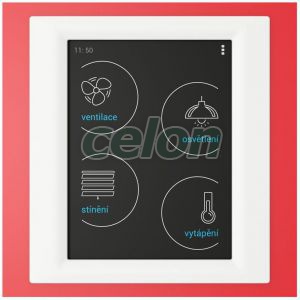 Wireless touch unit - for surface mounting RF Touch-W_red/white/white -Elko Ep, Alte Produse, Elko Ep, iNELS RF Control >Wireless control, Unități tactile de control fără fir RF Touch, Elko EP
