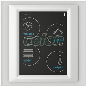 Wireless touch unit - for surface mounting RF Touch-W_glass/aluminium/white -Elko Ep, Alte Produse, Elko Ep, iNELS RF Control >Wireless control, Unități tactile de control fără fir RF Touch, Elko EP