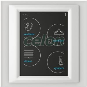 Wireless touch unit - for surface mounting RF Touch-W_glass/aluminium/ivory -Elko Ep, Alte Produse, Elko Ep, iNELS RF Control >Wireless control, Unități tactile de control fără fir RF Touch, Elko EP