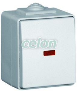 One-pole switch, type 1, wih orient. glow tube 48012 CCZ -Elko Ep, Alte Produse, Elko Ep, Logus90 Aparataje, Seria 48 (IP65), Elko EP