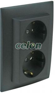 Schuko double socket set - safe 90332 CIS -Elko Ep, Alte Produse, Elko Ep, Logus90 Aparataje, Seturi complete, Elko EP