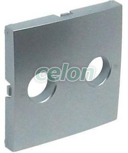Cover plate for R-TV sockets 90776 TAL - aluminium -Elko Ep, Alte Produse, Elko Ep, Logus90 Aparataje, Clapete, Elko EP