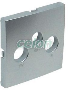 Cover plate for R-TV-SAT sockets 90775 TAL - aluminium -Elko Ep, Alte Produse, Elko Ep, Logus90 Aparataje, Clapete, Elko EP