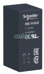 Zelio RSB interfész relé, 1CO, 12A, 12VDC, Automatizálás és vezérlés, PLC és egyéb vezérlők, Vezérlőmodulok - Zelio Logic, Schneider Electric