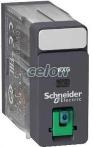 Zelio RXG Interfész relé, 2CO, 5A, 12VDC, tesztgomb, Automatizálás és vezérlés, PLC és egyéb vezérlők, Vezérlőmodulok - Zelio Logic, Schneider Electric