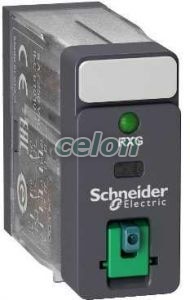 Zelio RXG Interfész relé, 2CO, 5A, 24VDC, tesztgomb, LED, Automatizálás és vezérlés, PLC és egyéb vezérlők, Vezérlőmodulok - Zelio Logic, Schneider Electric