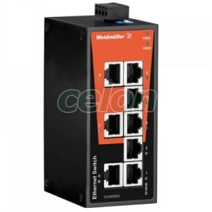 Switch IE-SW-BL08-8TX 1240900000 - Weidmuller, Automatizálás és vezérlés, PLC és egyéb vezérlők, Ipari Switchek, Weidmuller