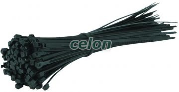 Kábelkötegelő Fekete CB 200mmx2.6mm 7940006051  - Weidmuller, Energiaelosztás és szerelés, Kötéstechnika és segédanyagok, Kábelkötegelők és szerelvényeik, Hagyományos kábelkötegelők, Weidmuller