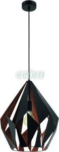 Pendul CARLTON 1 1x60W D:385mm 49878   - Eglo, Corpuri de Iluminat, Iluminat de interior, Lustre si Pendule, Eglo