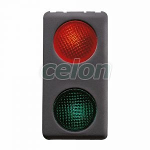 Double Ind.Light-Red/Green 230V Sy/Bk GW21607 - Gewiss, Egyéb termékek, Gewiss, Domotics, System rendszer, Gewiss