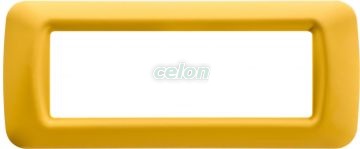 Top System Corn Yellow 6-Gang Plate GW22586 - Gewiss, Egyéb termékek, Gewiss, Domotics, System rendszer, Gewiss