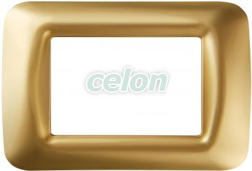 Top System Antique Gold 3-Gang Plate GW22663 - Gewiss, Egyéb termékek, Gewiss, Domotics, System rendszer, Gewiss