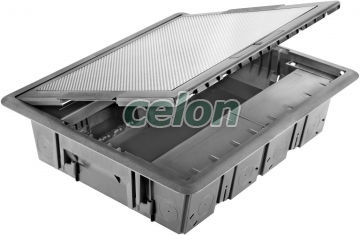 Underfloor Outlet Box 20P Inox Cover GW24612 - Gewiss, Egyéb termékek, Gewiss, Épület automatizálás, 24 SC rendszer, Gewiss