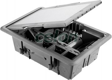 Underfloor Outlet Box 16P Inox Cover GW24616 - Gewiss, Egyéb termékek, Gewiss, Épület automatizálás, 24 SC rendszer, Gewiss