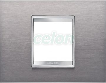 Rama Lux Metalic Otel Inox Texturat 2M GW16202MI - Gewiss, Alte Produse, Gewiss, Domestice, Gama Chorus-Domestic, Gewiss