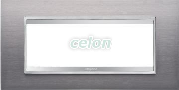 Rama Lux Metalic Otel Inox Texturat 6M GW16206MI - Gewiss, Alte Produse, Gewiss, Domestice, Gama Chorus-Domestic, Gewiss