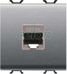 Connector Rj45 2M Cat.5E Ftp Titanium GW14436 - Gewiss, Egyéb termékek, Gewiss, Domotics, Chorus lakossági szerelvény sorozat, Gewiss