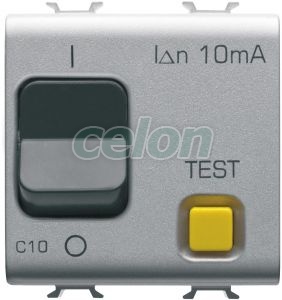 Rcbo 1P+N C10 10Ma 230V Ac 3Ka T. GW14485 - Gewiss, Egyéb termékek, Gewiss, Domotics, Chorus lakossági szerelvény sorozat, Gewiss