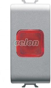 Red Indicator Lamp 1M Titanium GW14623 - Gewiss, Egyéb termékek, Gewiss, Domotics, Chorus lakossági szerelvény sorozat, Gewiss