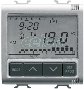 Timed Thermostat Fl-Mounting 2M 230Vac T GW14703 - Gewiss, Egyéb termékek, Gewiss, Domotics, Chorus lakossági szerelvény sorozat, Gewiss