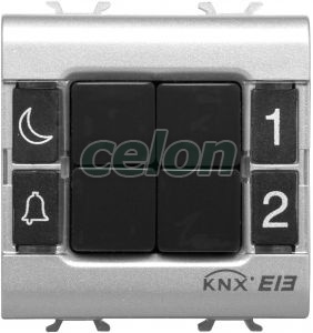 P-Button Panel, Fl-Mounting, 4-Ch Eib T GW14782 - Gewiss, Egyéb termékek, Gewiss, Domotics, Chorus Lakás és Épület Automatizálási rendszer, Gewiss