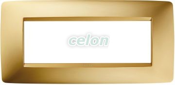 One Plate 6-Gang Gold GW16106MO - Gewiss, Egyéb termékek, Gewiss, Domotics, Chorus lakossági szerelvény sorozat, Gewiss