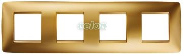 One Int. Plate, 2+2+2+2G H Gold GW16128MO - Gewiss, Egyéb termékek, Gewiss, Domotics, Chorus lakossági szerelvény sorozat, Gewiss