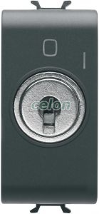 Push-Button 1M 2P No 10A+Key, Black GW12145 - Gewiss, Egyéb termékek, Gewiss, Domotics, Chorus lakossági szerelvény sorozat, Gewiss