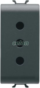 Socket, 1M 2P+E 10A P11 It St Black GW12201 - Gewiss, Egyéb termékek, Gewiss, Domotics, Chorus lakossági szerelvény sorozat, Gewiss