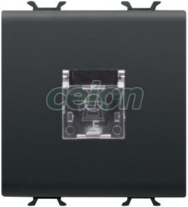 Telephone Connector Rj11 2M Black GW12409 - Gewiss, Egyéb termékek, Gewiss, Domotics, Chorus lakossági szerelvény sorozat, Gewiss