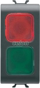 Double Red/Green Indicator Lamp, Black GW12629 - Gewiss, Egyéb termékek, Gewiss, Domotics, Chorus lakossági szerelvény sorozat, Gewiss