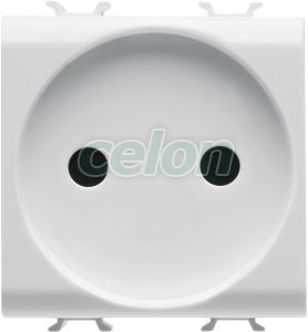 Socket Outlet 2M 2P 16A Fr St White GW10246 - Gewiss, Egyéb termékek, Gewiss, Domotics, Chorus lakossági szerelvény sorozat, Gewiss