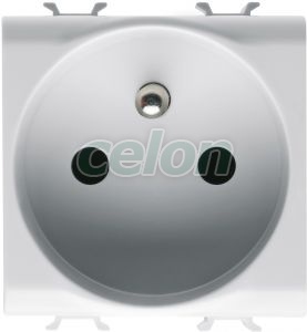 Socket Outlet 2M 2P+E 16A Fr St White GW10247 - Gewiss, Egyéb termékek, Gewiss, Domotics, Chorus lakossági szerelvény sorozat, Gewiss